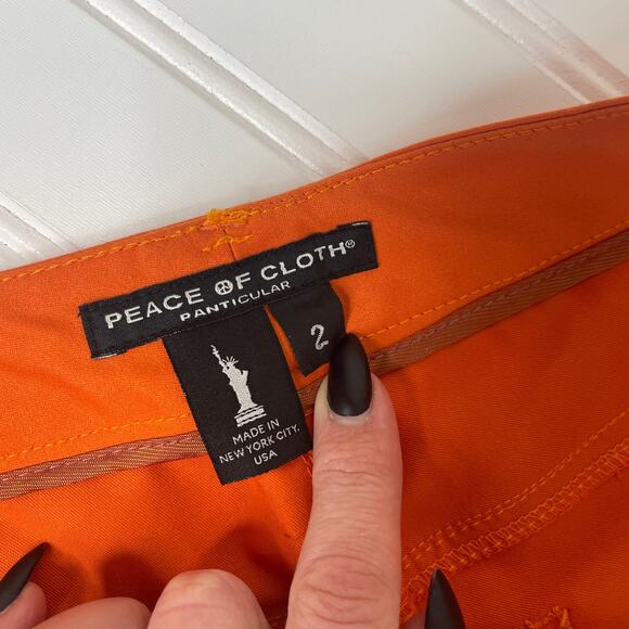 Peace of Cloth Womens Orange Mid Rise Straight Legs Pants Size 2 - Picture 4 of 7